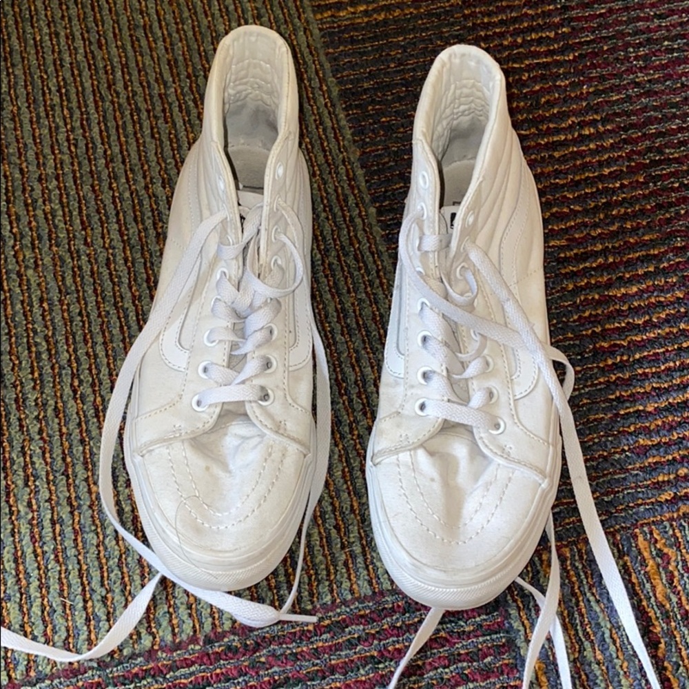 White vans high tops